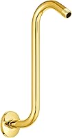 Vista 16 de OFFO Brazo de extensión de cabezal de ducha de 12 pulgadas, brazo de ducha en forma de S de bronce aceitado con brida, extensión de ducha de cuello