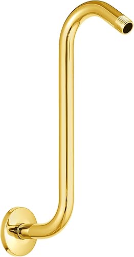 Vista 84 de OFFO Extensión de cabezal de ducha de 12 pulgadas, brazo en forma de S de bronce aceitado con brida, extensión de ducha de cuello de ganso de gran