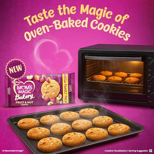 Image of Sunfeast Mom's Magic Bakery Fruit & Nut | Crunchy Cookies Loaded with Fruits & Nuts, 438g