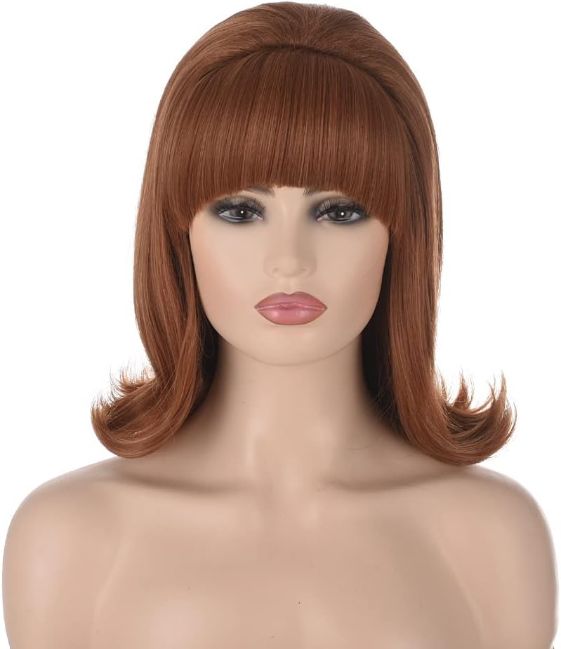 Retro Wigs For Women, Ginger, 35.5 inches