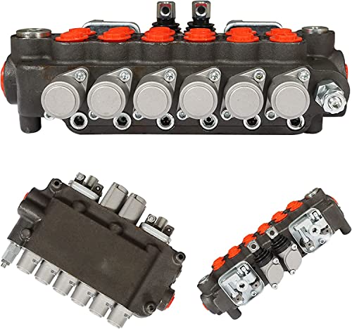 Valvola Di Ritegno Valvola Idraulica Direzionale 6 Spool, 21 GPM, Con Joystick - Per Trattori E Macchine Agricole Valvola Direzionale Terna Con Joystick