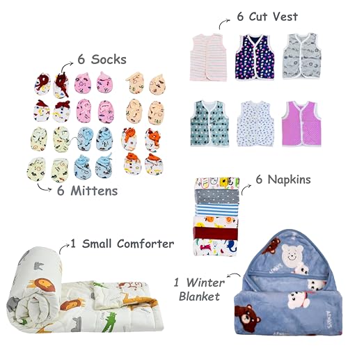 Image of Infantbond Baby Clothing Combo | 66 in 1 New Born Baby Complete Combo (0-6 Months)