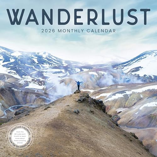 Amazon.com: Wanderlust 2026 Calendar | 2026 Wall Calendar | Monthly ...