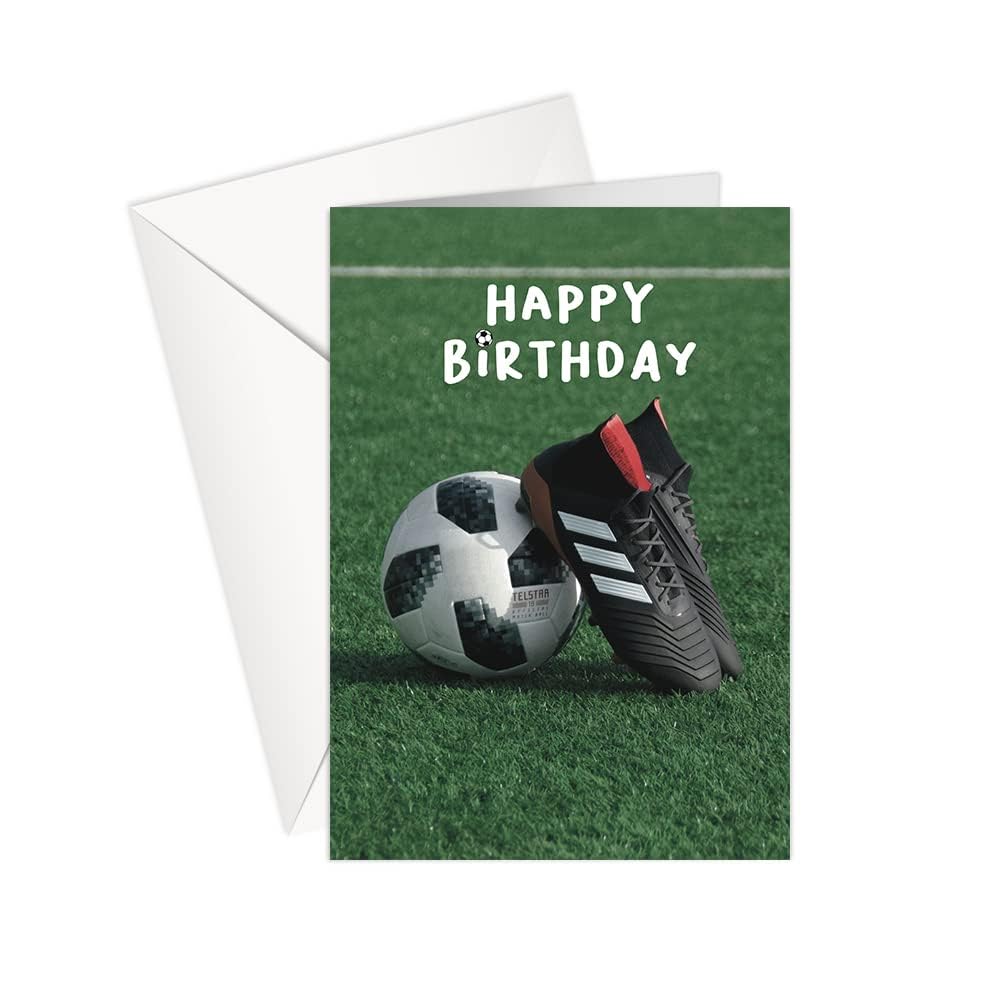 Share the Love Greeting Card - Birthday | HAPPY BIRTHDAY | FOOTBALL | 99 | (Standard A5)