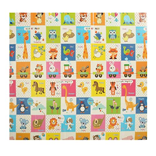 Baby Vivo Premium Omkeerbaar Speeltapijt Dierentuin | Kinderspel Tapijt Speelkleed Speel Tapijt Baby Mat Baby Tapijt | 1 cm dik XPE Kindertapijt XXL 200 x 180 cm - Afbeelding 4
