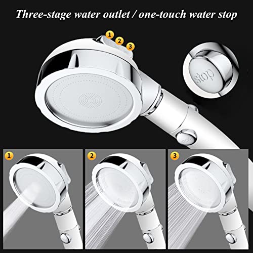 Pomme de douche réglable chrome pour une routine bien-être matinale - 4