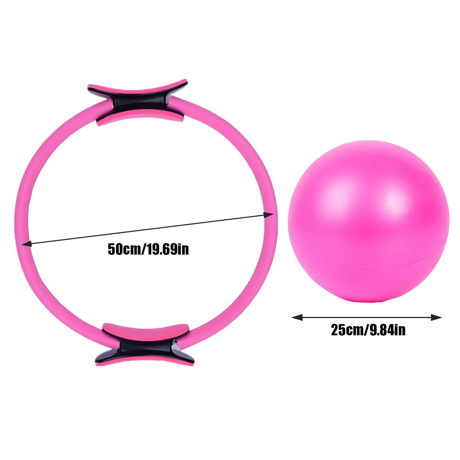 Kit D'équipement Pilates,anneau Pilates 5 Pièces, Ballon De Yoga, Bandes De Résistance, Chaussettes De Yoga, Ceinture D'étirement, Équipement D'entraînement À Domicile Pour La Stabilité, Les Étirement