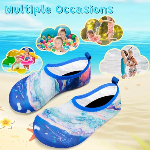 Image of VIFUUR Kids Water Shoes Girls Boys Quick Dry Aqua Socks for Beach Swim Outdoor Sports