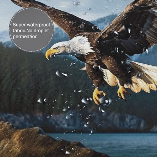 Ensemble rideau de douche anti-moisissure aigle 12 crochets