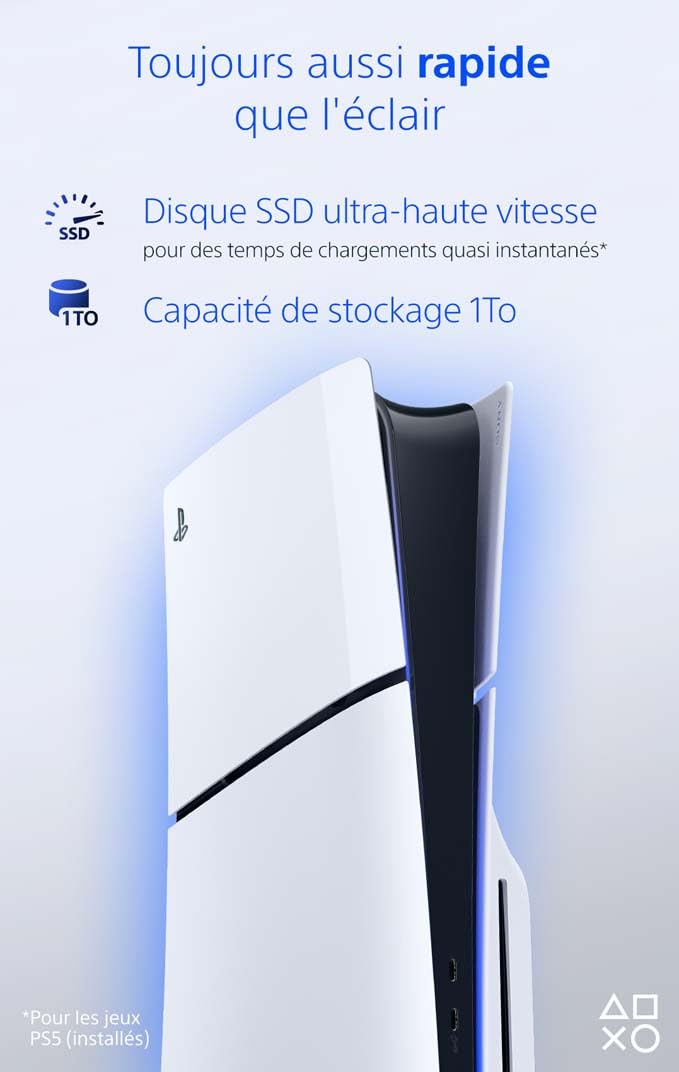 Playstation Sony, Console 5 Édition Standard avec 2 Manettes DualSense
