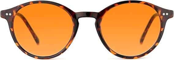 TIJN Blue Light Blocking Glasses Men Women Vintage Thick Round Rim Frame Eyeglasses