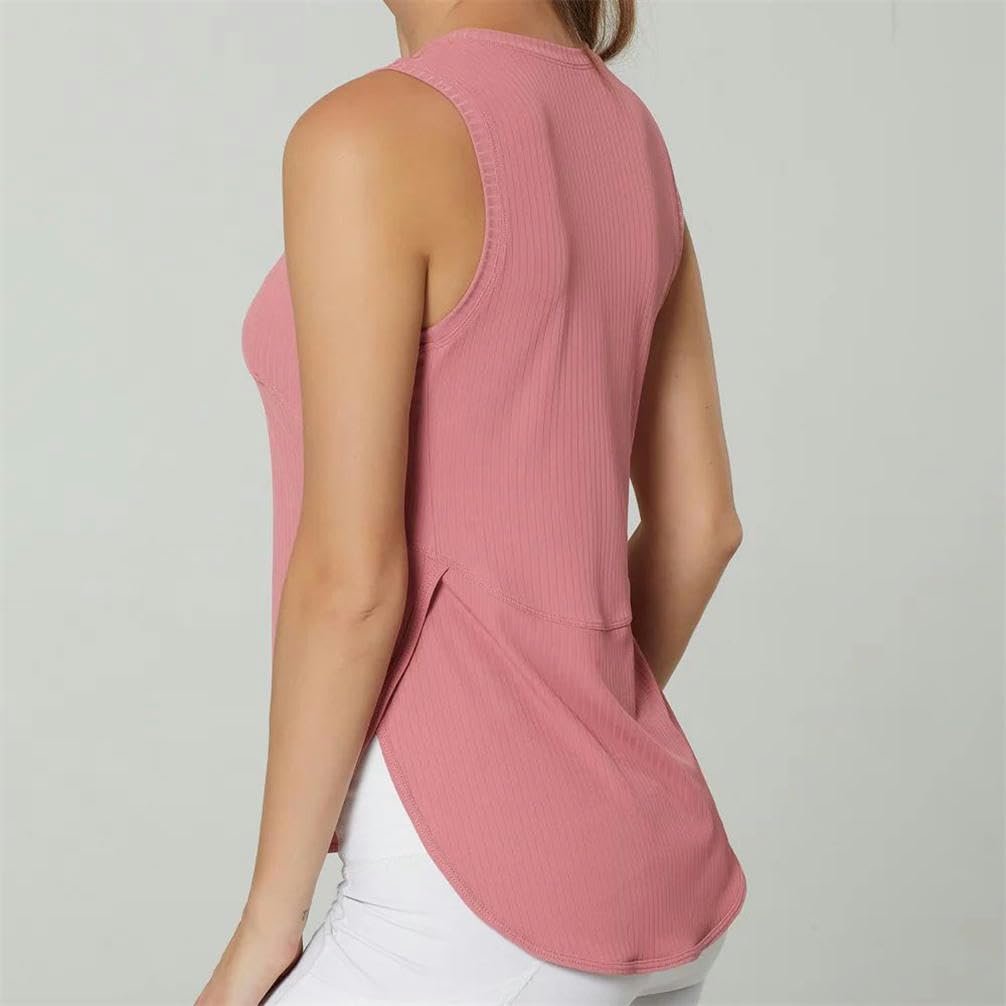 JXQXHCFS Camicia da palestra da donna ad asciugatura rapida camicie sportive per la schiena Top da palestra da donna senza maniche maglietta sportiva