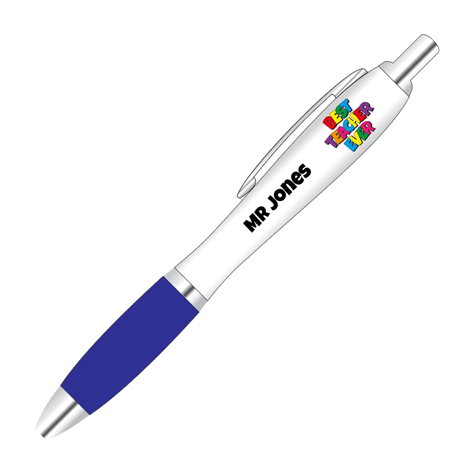 You Personalise Personalised Best Teacher Ever Pen, Choice of 10 Colour Grips, Optional Gift Box