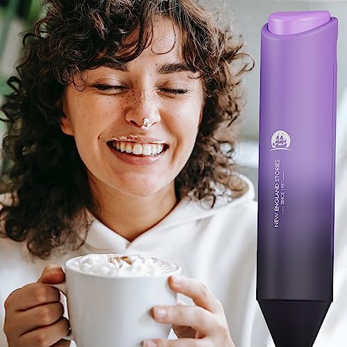 Image of Powerful Milk Frother Handheld Foam Maker, Mini Whisk Drink Mixer for Coffee, Cappuccino, Latte, Matcha, Hot Chocolate, No Stand, Galaxy