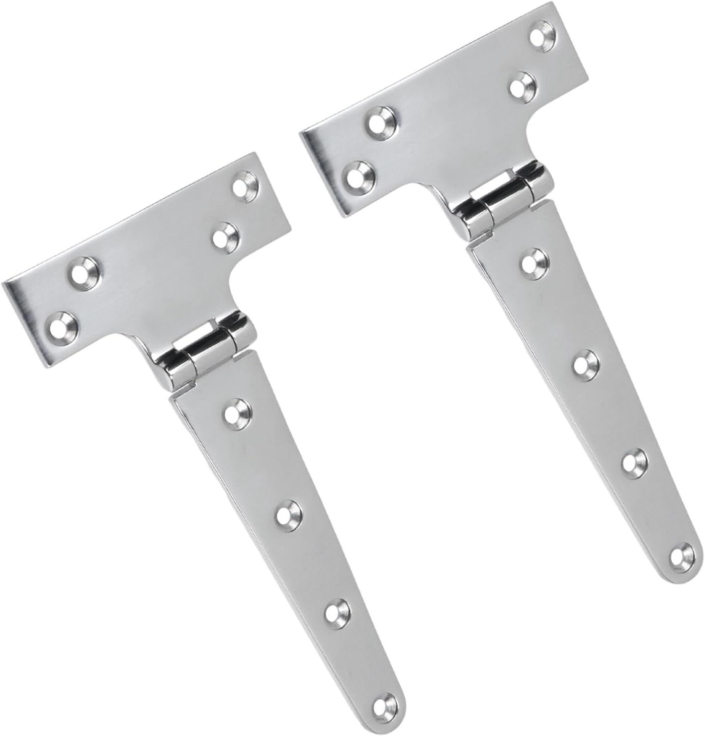 2pcs Heavy Duty Marine Boat T Hinges 7.87" x 3.86" Stainless Steel Boat Hatch Hinge for Yacht Kayak Cabinet Furniture RV, with Screws