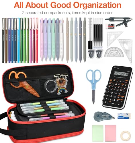 Image of Beaulyn Gamer Pencil Case for Boys - Large Pencil Pouch with Zipper Compartment, Portable Gaming Pen Bag Pencil Box Organizer for School Boy Kids