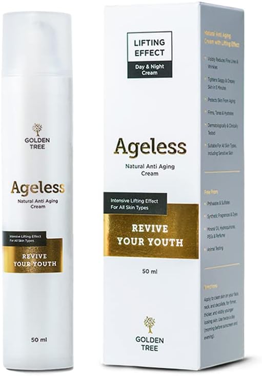 Golden Tree Ageless Anti-Wrinkle Face Cream – Day and Night Face Moisturiser for Dry Skin – Smoothing and Nourishing Care for All Skin Types – 50 ml
