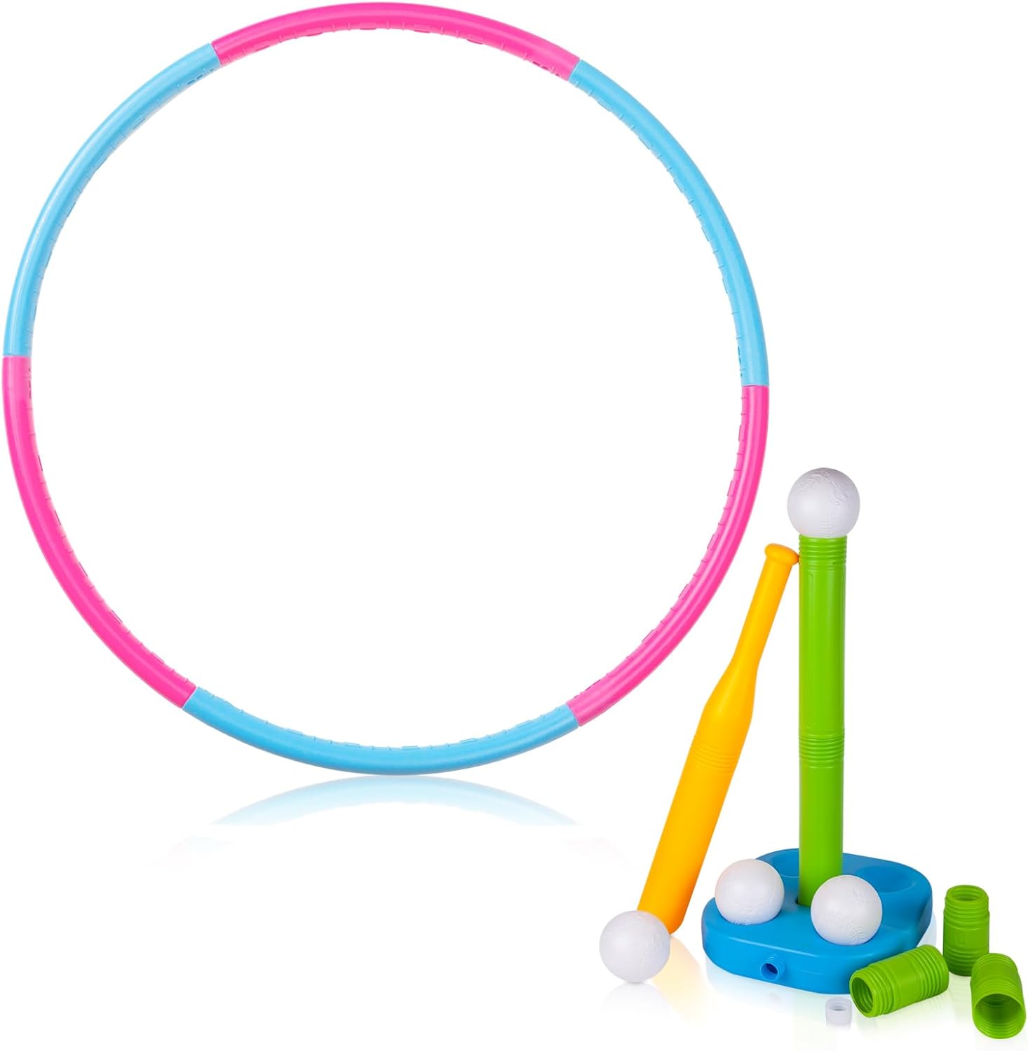 Liberry Toys for 2 3 4 5 Year Old Boy Girl Christmas Bithday Gift Kids Exercise Hoop and T-Ball Set for Kids