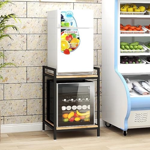 Mini supporto compatto per frigorifero e forno a microonde, salvaspazio, per piccole cucine, bar e elettrodomestici (stile 2)