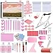 DNSGOOR 244Pcs All Inclusive Diamond Art Accessories Kit Diamond Painting A3 LED Light Pad Set with Diamond Art Sealer Glue Stand Storage Case Pens 5D Painting Tools for DIY Drill Craft