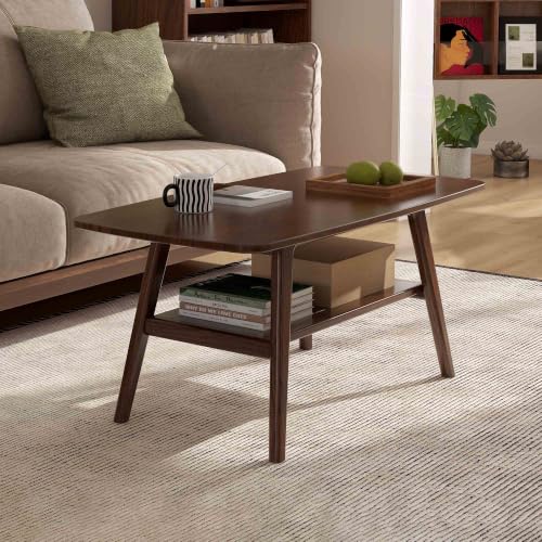 Vadisun Solid Oak 2-Tier Coffee Table