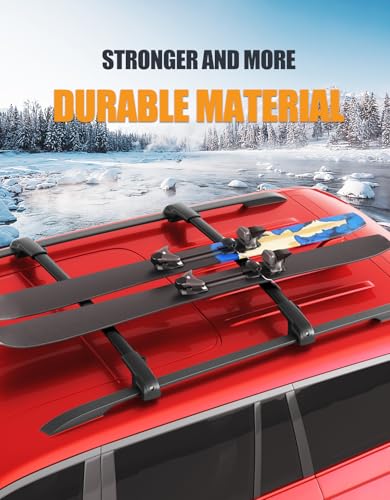 Image of KINGGERI 300lbs Lockable Roof Rack Cross Bars Compatible with Chevy Chevrolet Traverse 2022 2023 2024 2025 2026 with Raised Side Rails, Heavy Duty Aluminum Roof Rails Crossbars Luggage Accessories
