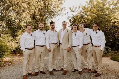 Men's Linen Suits 2 Piece Casual Summer Linen Suits for Men Slim Fit Wedding Prom Suits Fomral Business3