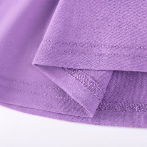 Image of Girls Cotton Long Sleeve Casual Cartoon Appliques Striped Jersey Dresses