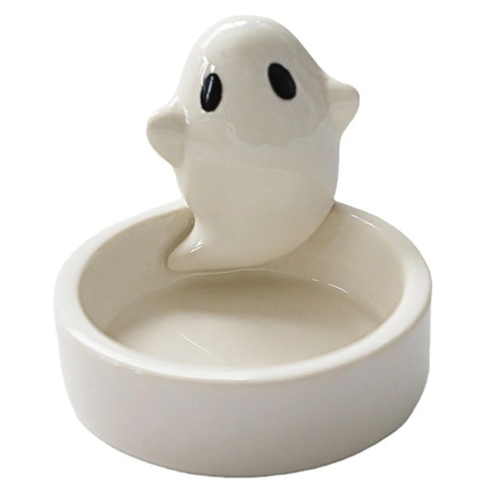 1Pair Ceramics Ghost Candle Holder Tealight Wedding Table Decor Candlestick Shape for Candle