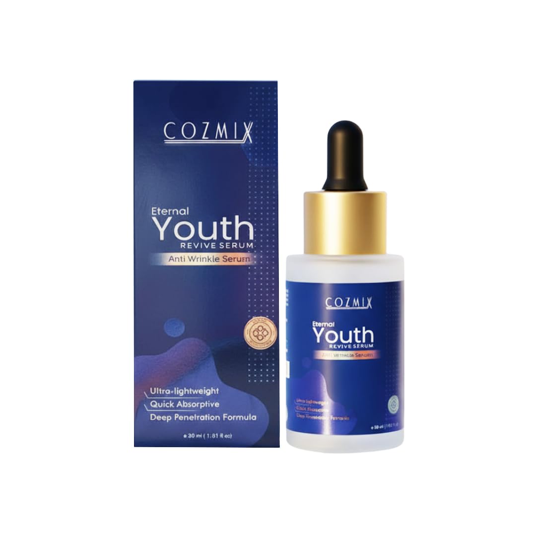 eternal youth glutathione COZMIX Revive Serum For Glowing & Brightening Skin | Anti-Ageing | Anti-Wrinkle | Men & Women | Skin Tightening Serum Select Solution::10 mL Acetic Acid Water — Generic vitamart-exclusive Buy BPC-157 Inspired Joint