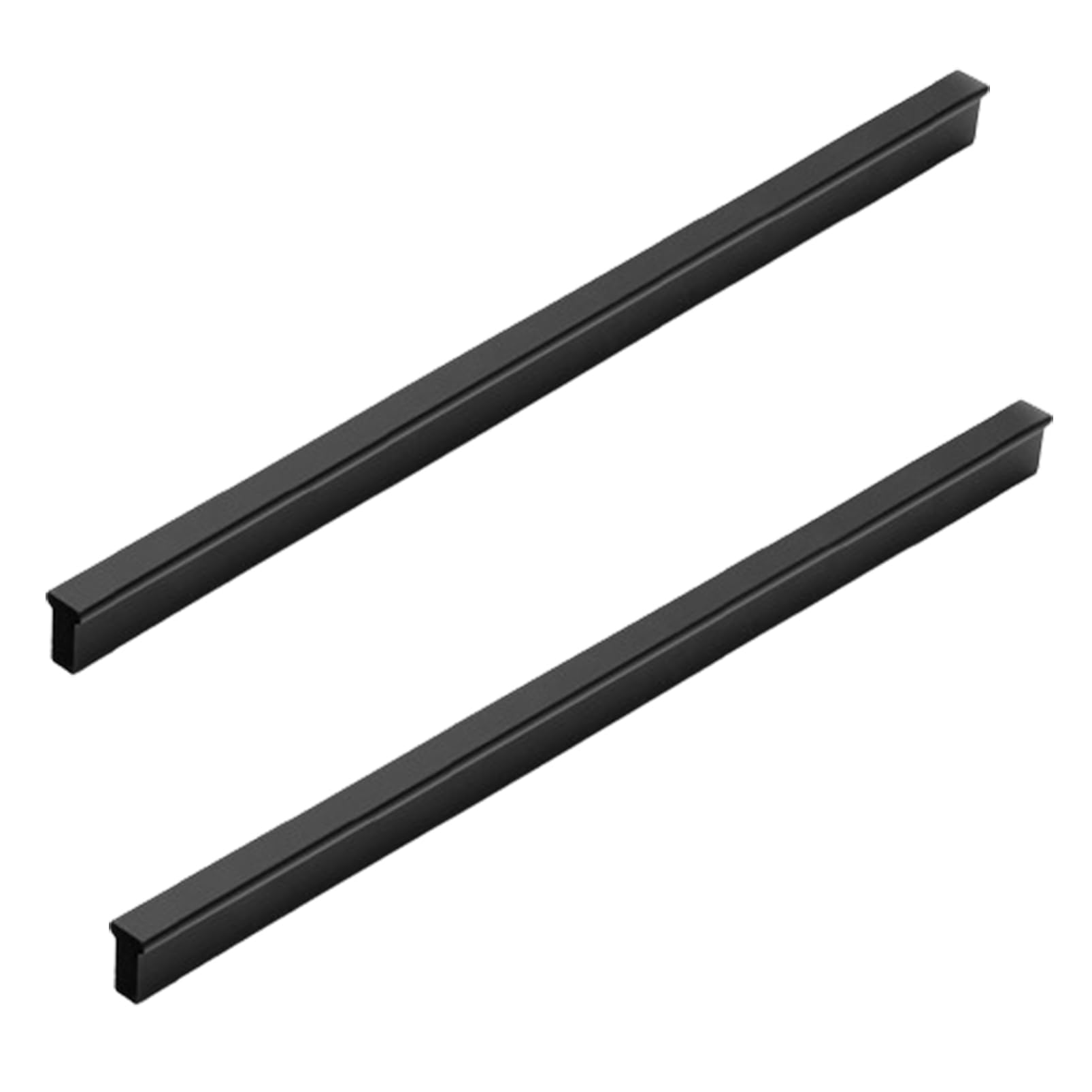 Tiradores Cocina largo Negro,Manijas para Gabinete Modernos,Aluminio Sólido | Superficie Anodizada,Mango en T 2pcs Tiradores Armarios-960mm/37.8in