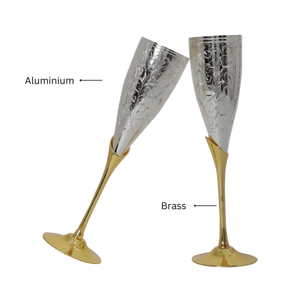 German Silver Wine Glasses - Gift Set with Velvet Box -5