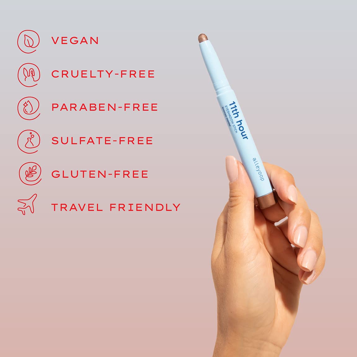 Alleyoop 11th Hour Cream Eyeshadow Sticks - Charcolit (Shimmer) - Award-winning - Smudge-proof and Crease-proof for Over 11 Hours - Easy-To-Apply and Compact for Travel - Cruelty-Free and Vegan : Beauty & Personal Care
