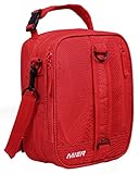 MIER Insulated Lunch Box Bag Expandable Lunch Pack for Men, Women, Red