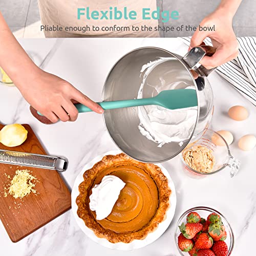 Image of U-Taste 14in Extra Large Silicone Spatula, 600F Heat Resistant, Aqua Sky