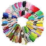 100 colori per 8 metri Set di fili da ricamo, set di fili da cucito – braccialetti dell'amicizia fai da te – Ricamare, annodare braccialetti, intrecciare – Set punto croce, bastone – Embroidery