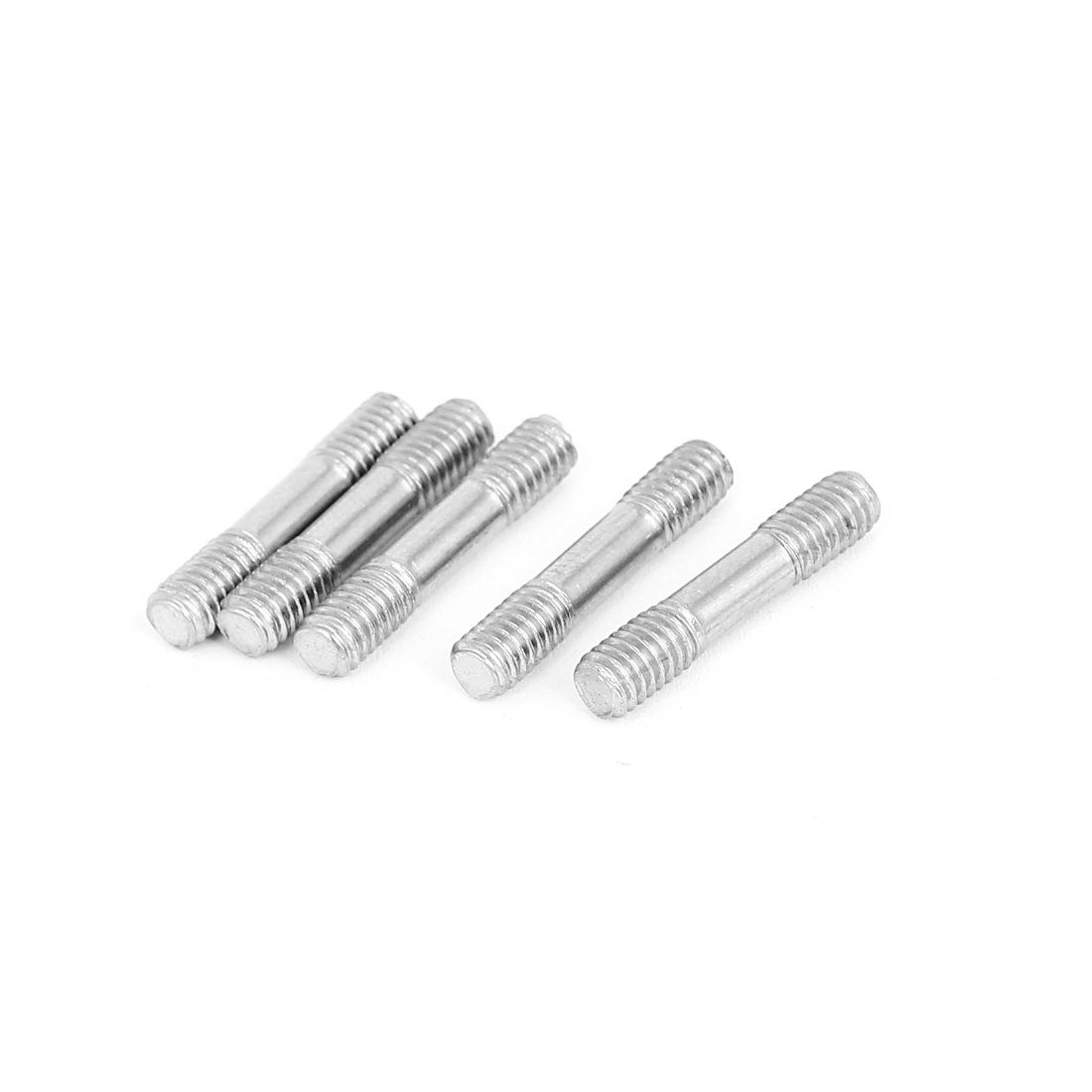 Uxcell Silver Tone Sourcingmap M4x20mm 304 Stainless Steel Double End Threaded Stud Screw Bolt 5Pcs