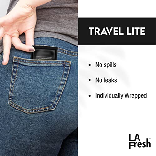 La Fresh Hotel Premium Paraben-Free Makeup Remover Wipes - Black, Light Flora Scent 8X6" Wet Wipes - 50 Wipes, Travel Essentials #TOP4