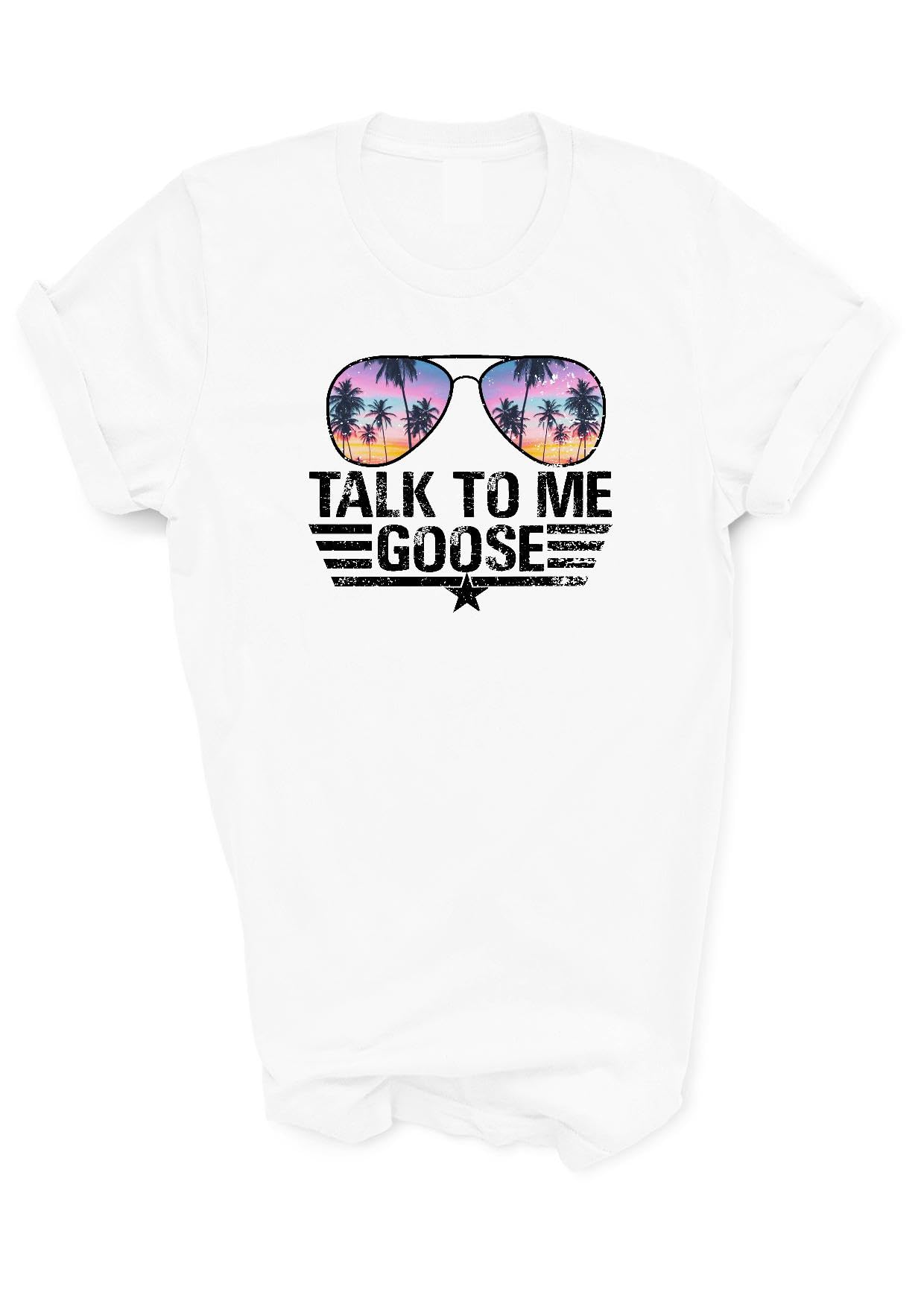 danni rose Talk to Me Goose T-Shirt (Small) White