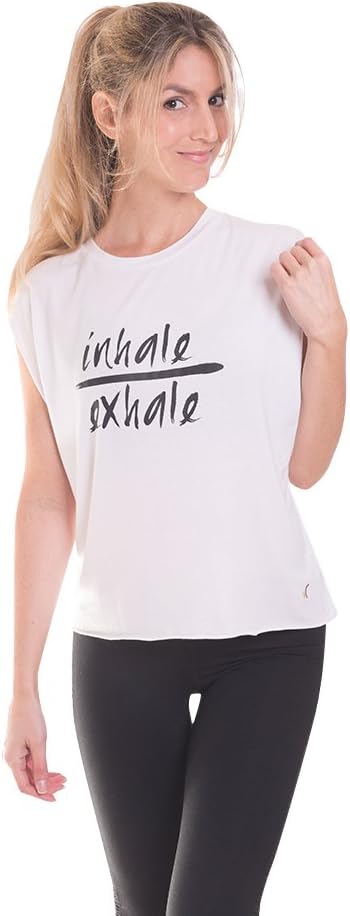 Women's Ultra Soft Tank top Black Print- Inhale/Exhale