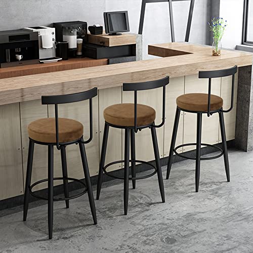 Tromlycs Bar Stool Seat Covers Round For Barstool Chair Covers Slipcovers With Elastic 12 13 14 Inch Non Slip Set Of 4 Brown #TOP5