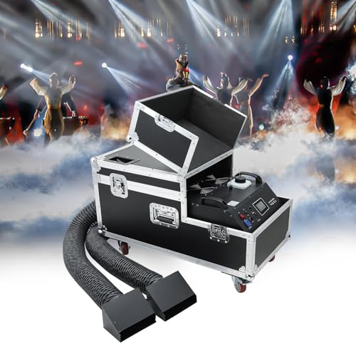 Low Lying Fog Machine, Fog Machine with DMX Remote Control Professional fog machine Water Based Fog Machine, Perfect for Wedding, Halloween, Party and Smoke Stage Effect (5000W)