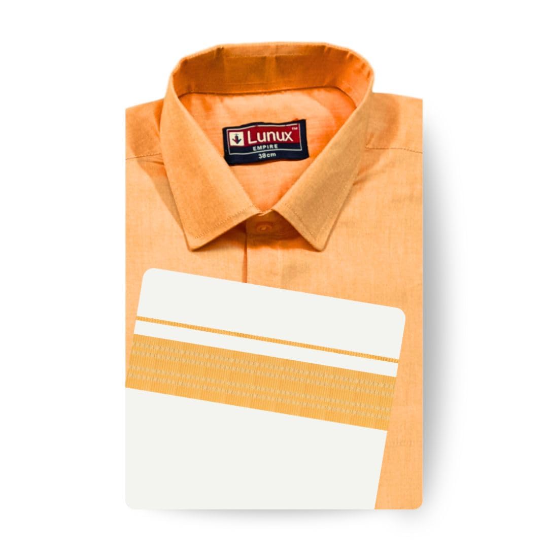 lunux Men’s Empire Cotton Shirt with 2-Meter Dhoti Matching Combo Set-picture-28