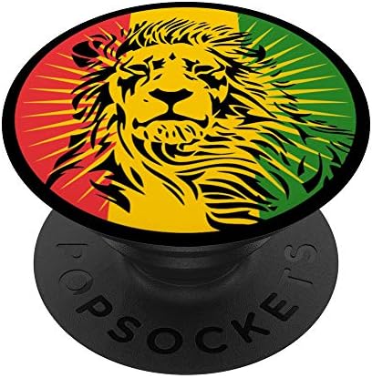 Rasta Lion Reggae gift for Rastafari lover Phone accessory PopSockets PopGrip: Swappable Grip for Phones & Tablets