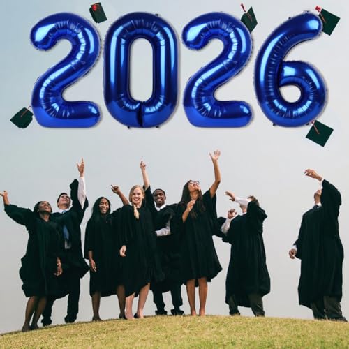 Image of 2026 Balloon Numbers Party Decorations, 40In Navy Blue Balloons | Eye-catching Appearance, Perfect Decorative Centerpieces, Convenient Self-sealing Structure, Widely for Various Occasions