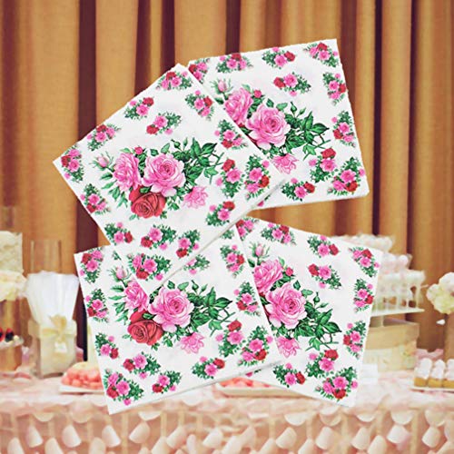 Guardanapos descartáveis Amosfun 100 peças de papel decorativo de tecido impresso em papel para fest