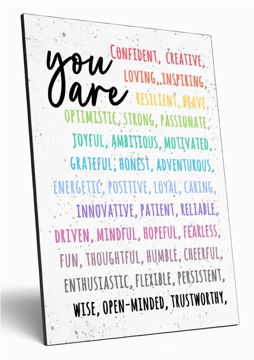 Motivational Wall Art Sign Plaque Inspire Every Day Vibrant Print A4 Wooden Home Décor Uplifting Decoration