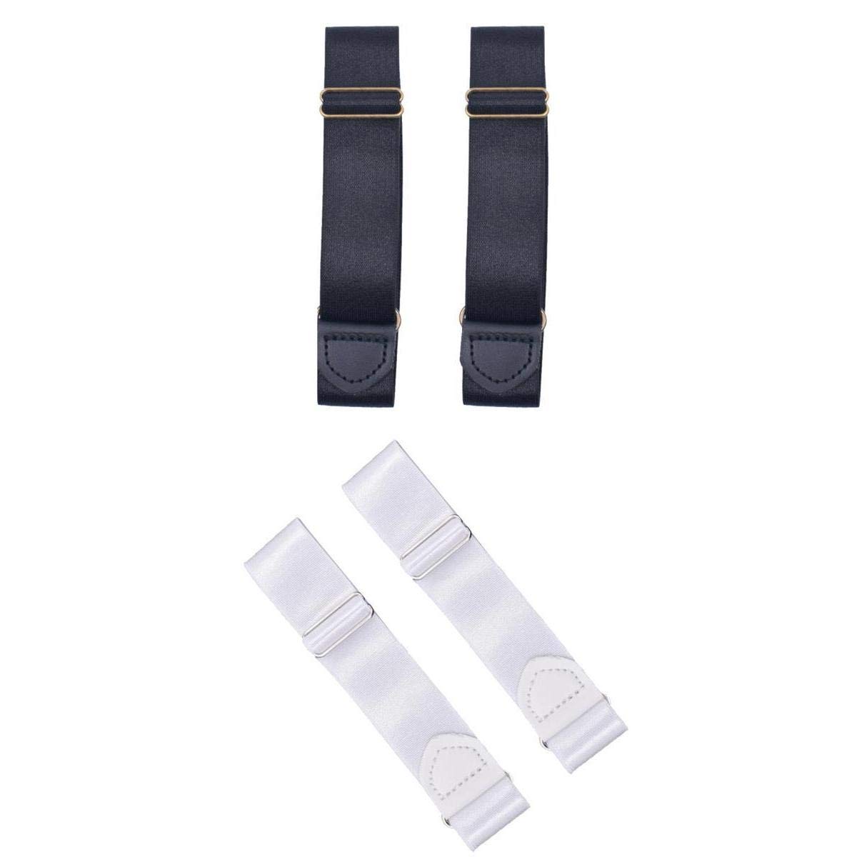 2 Pair Adjustable Anti Slip Elastic Shirt Sleeves Holder Armband Garter Band-image-45