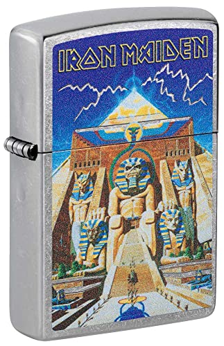 Encendedor Zippo Iron Maiden Powerslave Street Chrome miniatura 1