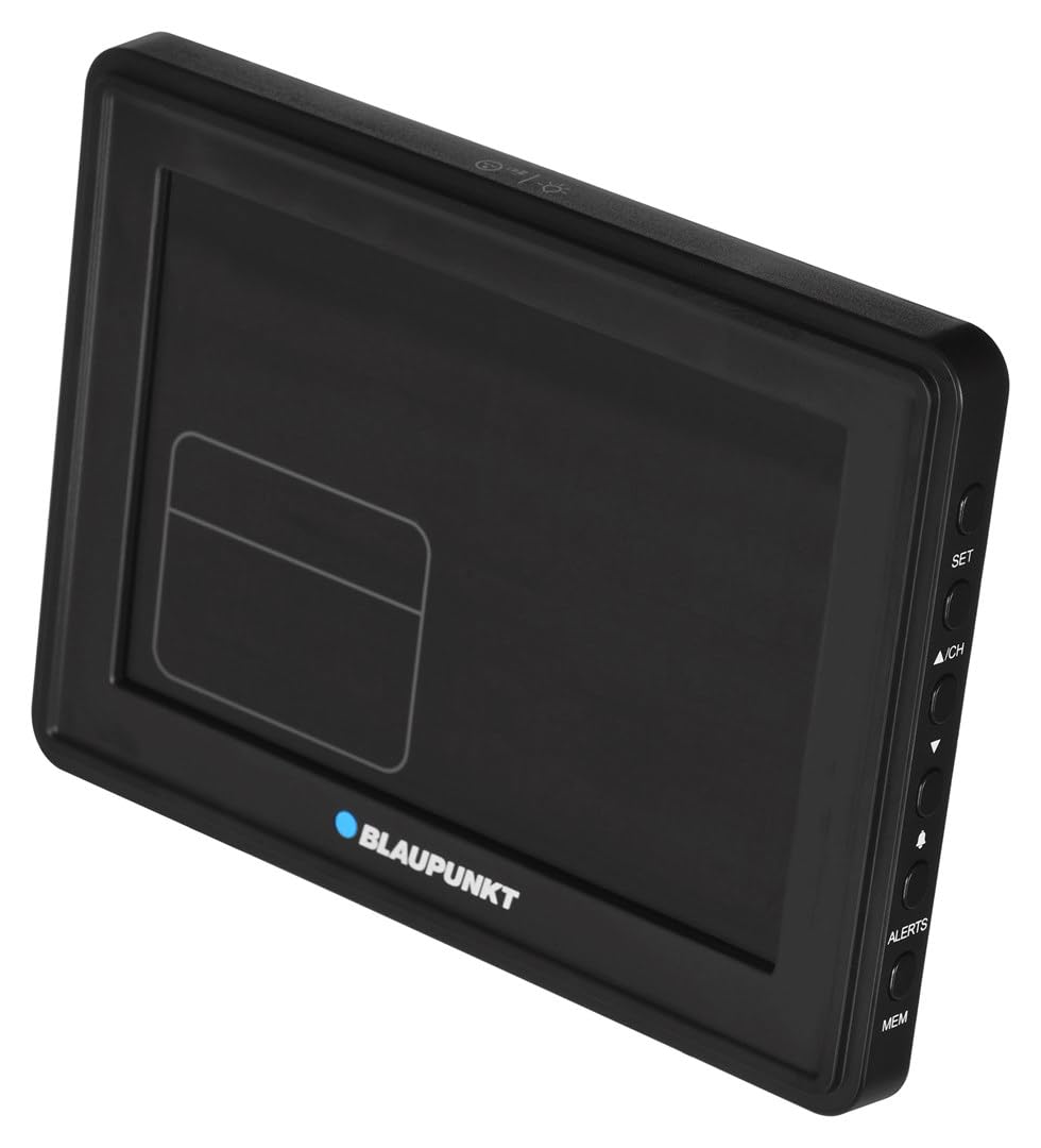 Blaupunkt WS30BK Wetterstation Digital Farbdisplay Funkwetterstation DCF-Funkuhr Multifunktionale Wetterstation Thermometer Hygrometer Innen und Außen LCD-Display mit Wettervorhersage